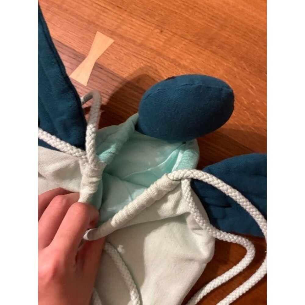 Meri Meri Blue Turtle Backpack Draw String - Picture 4 of 5